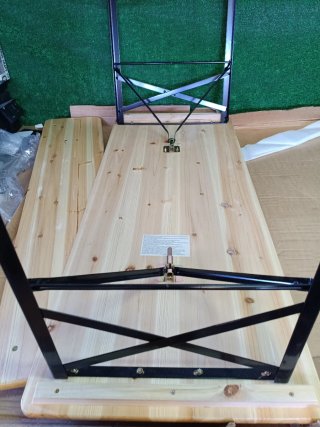 Costway Mesa de picnic plegable con bancos 118 cm