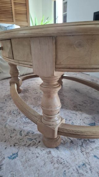 Mesa centro vintage madera restaurada