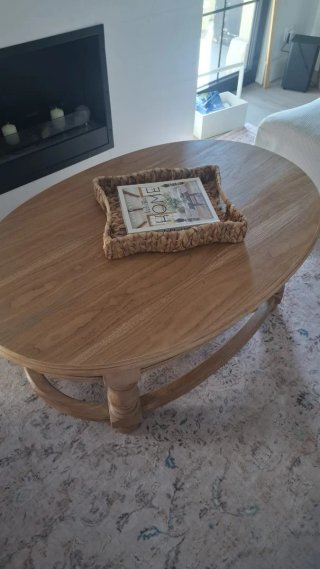 Mesa centro vintage madera restaurada