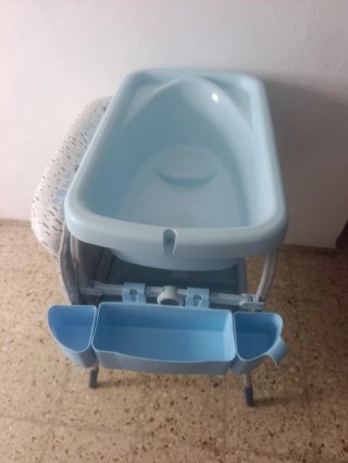Bañera cambiador bebé azul marca chicco