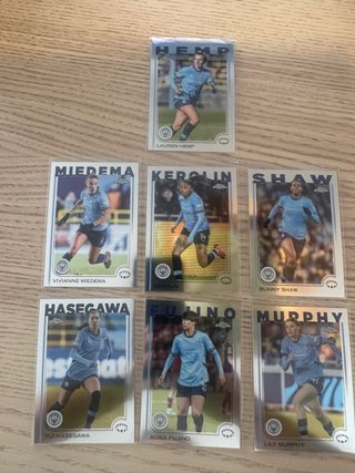 Lote Cartas Topps Chrome UWCL Manchester City