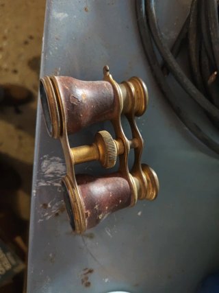 Prismáticos ópera antiguos dorados