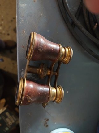 Prismáticos ópera antiguos dorados