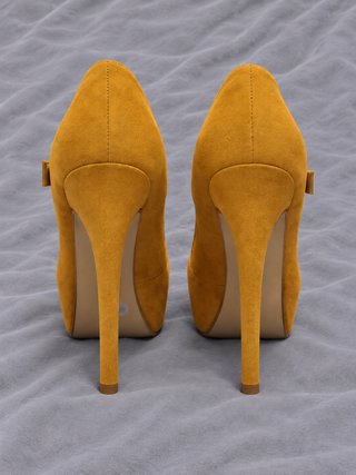 Zapatos de tacón tipo salón mostaza T36