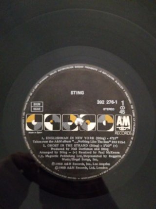 Vinilo Sting - Englishman in New York