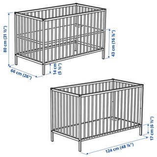 Cuna madera Sniglar + colchón espuma Skönast IKEA