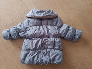 Lote chaquetas bebé coral y gris con topos