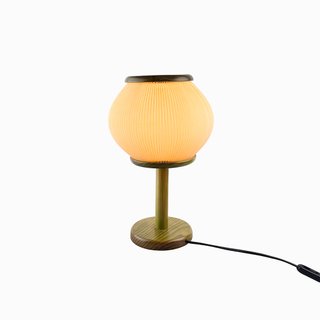 Lámpara de mesa plisada años 80