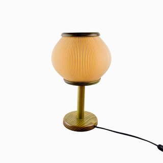 Lámpara de mesa plisada años 80