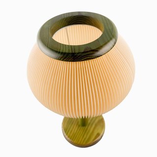Lámpara de mesa plisada años 80