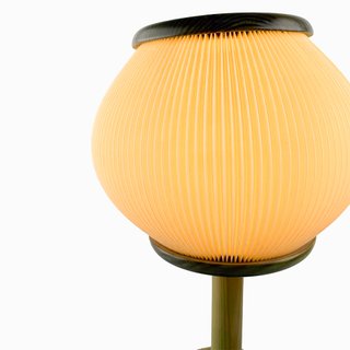 Lámpara de mesa plisada años 80