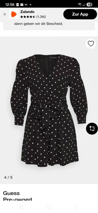 Mono Guess talla M negro con lunares blanco