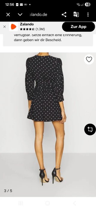Mono Guess talla M negro con lunares blanco
