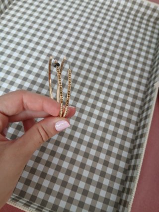 Pendientes Aro Dorados con Brillantes