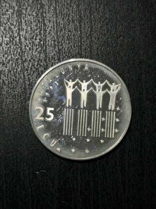 25 ECU Pau Casals Catalunya 1993 plata 999