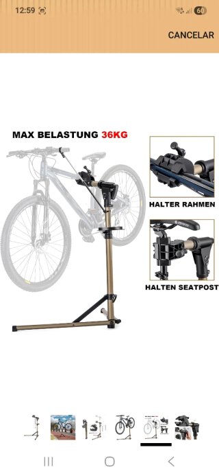Caballete de Reparación para Bicicleta