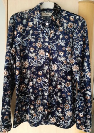 Camisa Mujer Terciopelo entallada un poco elástica