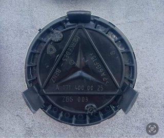 4 Tapabujes Mercedes-Benz 75mm negro plata nuevos