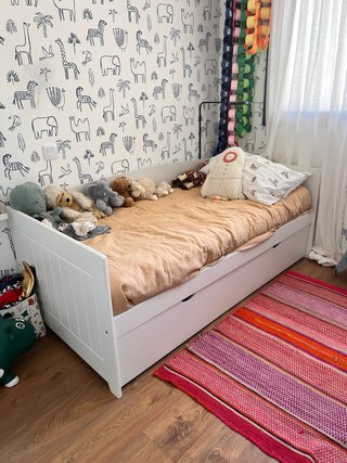 Cama nido madera y tela beige