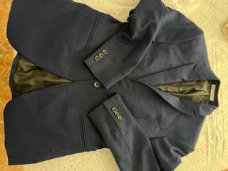 Traje niño 3 piezas azul/gris T.36