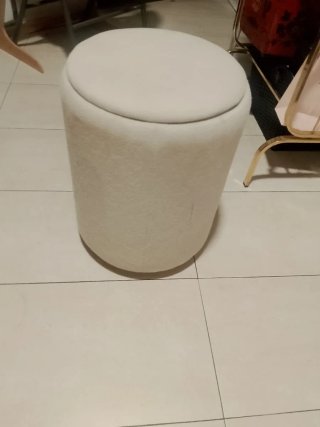 Taburete Redondo Beige