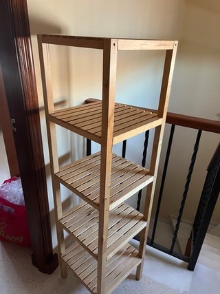 Pack de Estantería y Banco de Madera