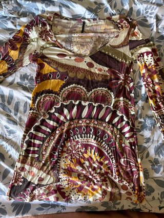 Blusa estampada manga larga