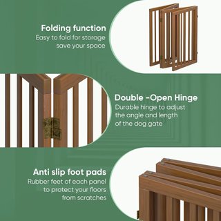 Barrera para perros de madera plegable