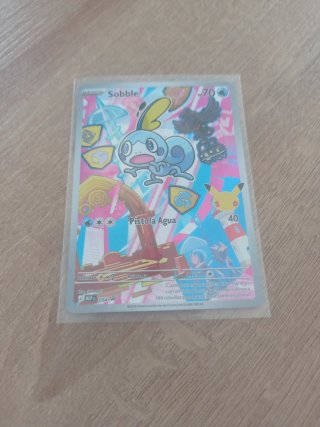 3 Cartas Pokémon Grookey, Scorbunny y Sobble