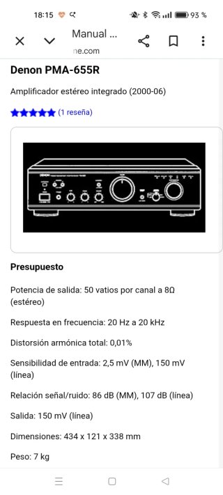 Amplificador Denon PMA-655R