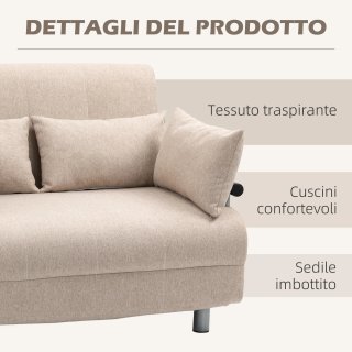 Sofá cama/reclinable convertible 3 en 1 de 2 plaza