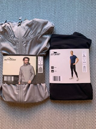 Cortavientos gris hombre Talla L nuevo y malla