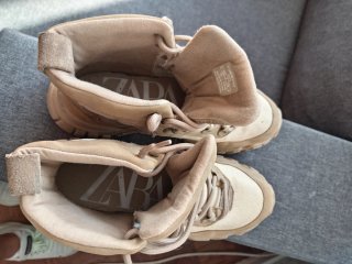 Botines Zara Beige Talla 38
