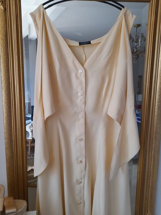 Vestido Acampanado Amarillo Campelo