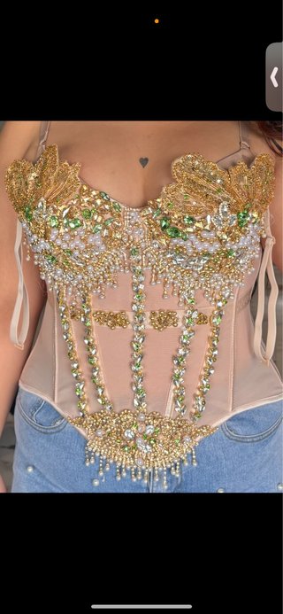Vestido de fiesta boda con piedra con complementos
