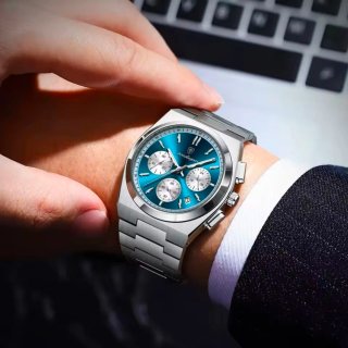 Reloj Poedagar Plateado y Azul