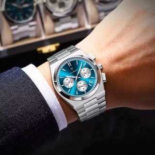 Reloj Poedagar Plateado y Azul