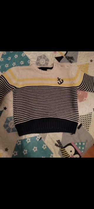 Jersey marinero ancla rayas Talla 6 meses, da tall