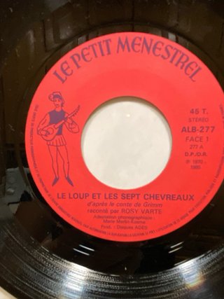 Disco libro cuento vinilo Lepettite menestrel 1970