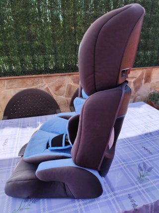 Silla de coche Piku azul y gris