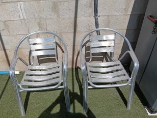 Set de 2 Sillas de Aluminio