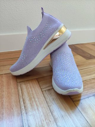 Tenis Morados Brillantes Mujer