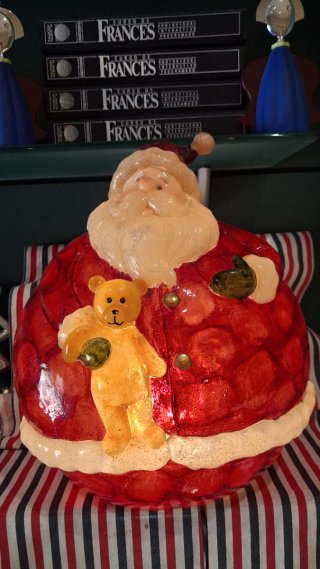 Figura de Papá Noel con luz