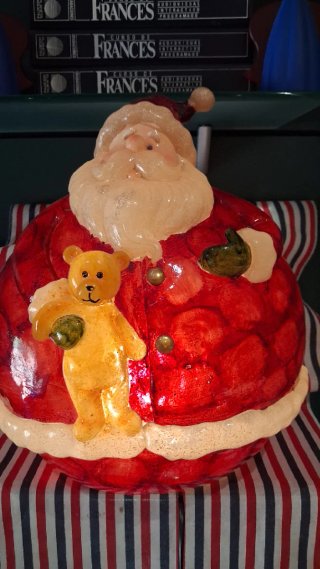 Figura de Papá Noel con luz