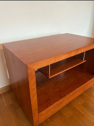 Mueble TV de Madera Maciza con Ruedas