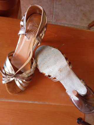 Zapatos de baile plateados talla 37