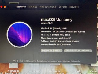 MacBook Air 13 2017 (i5, 8GB RAM, 128GB SSD)