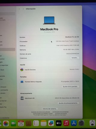 MacBook Pro 2019 16” i7 16GB RAM 500GB SSD