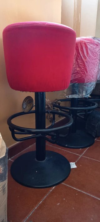 Lote 3 Taburetes Giratorios Rojos