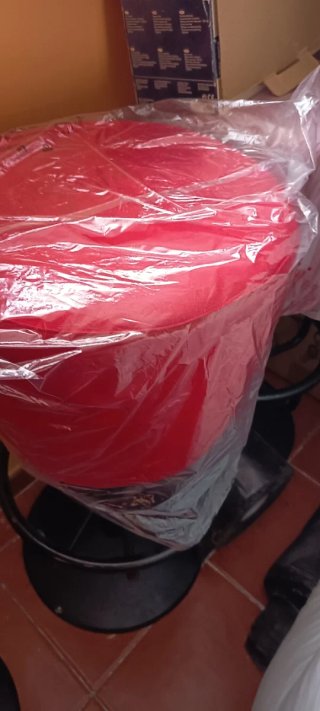 Lote 3 Taburetes Giratorios Rojos